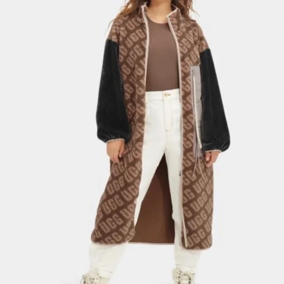 UGG Jackets Coats Copy Womens Ugg Marlene Sherpa Jacket Long